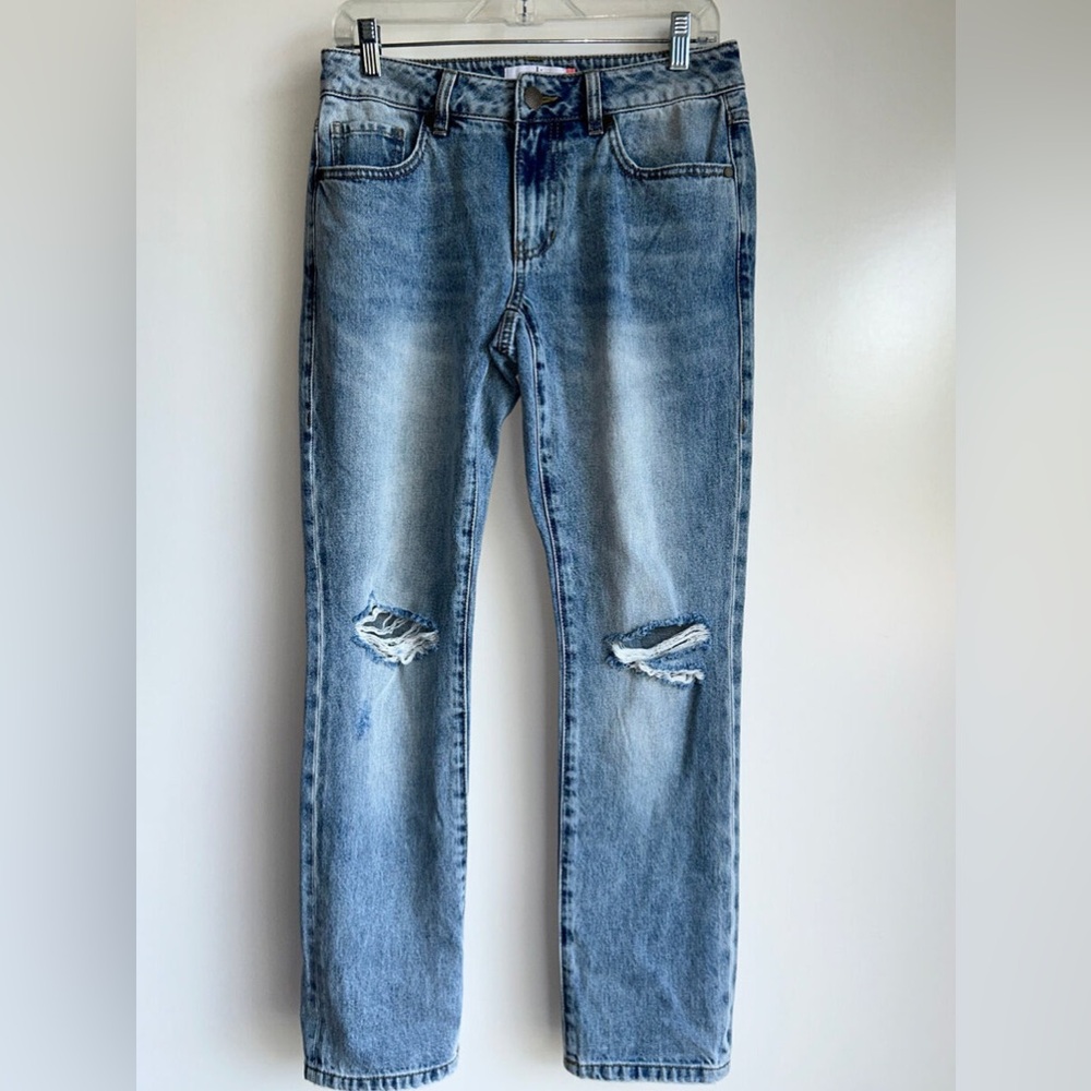 Cabi light denim ripped jeans size 12